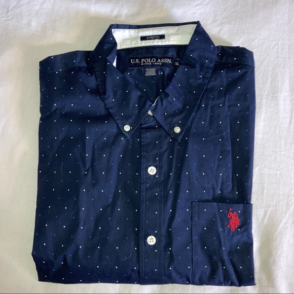 XL Vintage U.S. Polo Assn Short Sleeve Button Down Collar - Picture 6 of 13